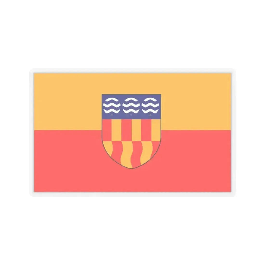 Flag of Langford BC Canada - STICKER Vinyl Kiss-Cut Decal 3 Inch Transparent - The Sticker Space