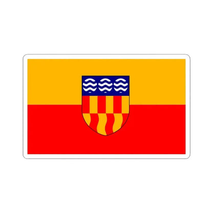 Flag of Langford BC Canada - STICKER Vinyl Kiss-Cut Decal 3 Inch White - The Sticker Space