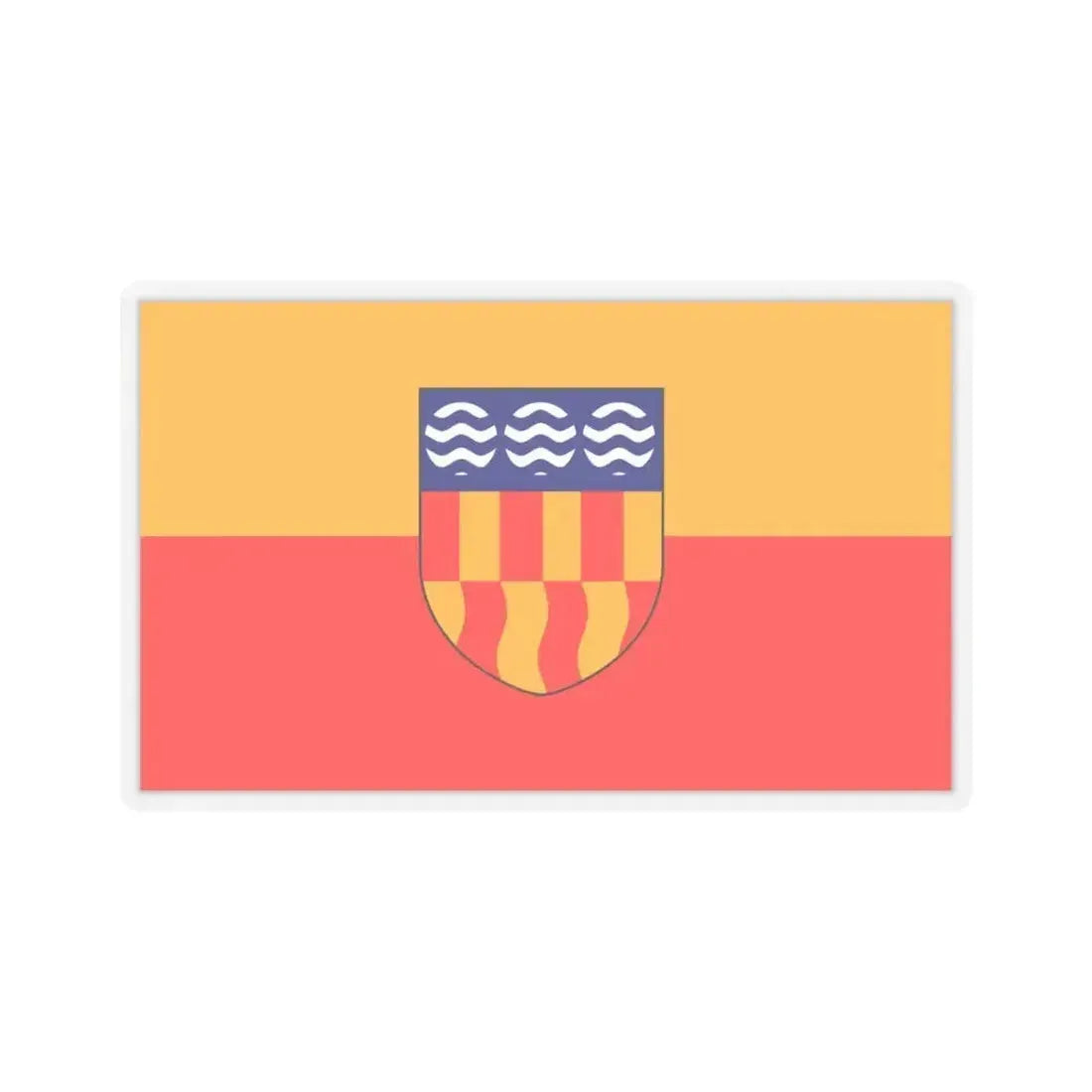 Flag of Langford BC Canada - STICKER Vinyl Kiss-Cut Decal 4 Inch Transparent - The Sticker Space