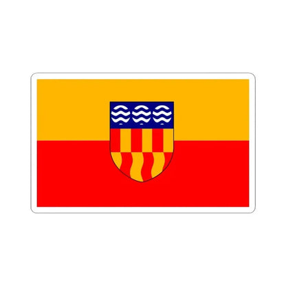 Flag of Langford BC Canada - STICKER Vinyl Kiss-Cut Decal 4 Inch White - The Sticker Space