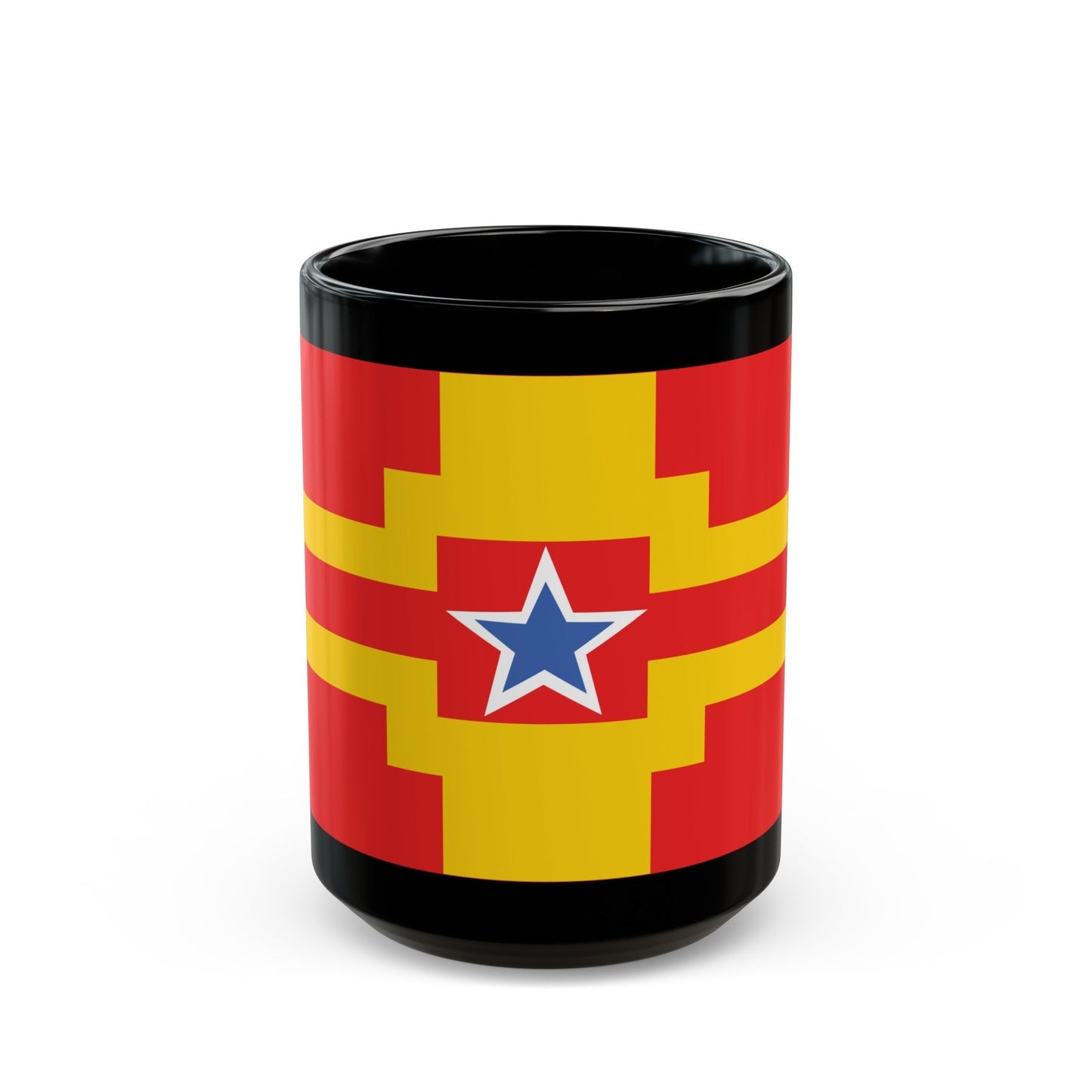 Flag of Langley BC Canada - Black Coffee Mug-15oz-The Sticker Space