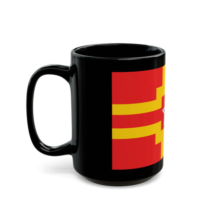 Flag of Langley BC Canada - Black Coffee Mug-The Sticker Space