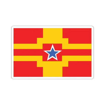 Flag of Langley BC Canada - STICKER Vinyl Kiss-Cut Decal 3 Inch White - The Sticker Space