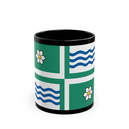 Flag of Langley British Columbia Canada - Black Coffee Mug-11oz-The Sticker Space