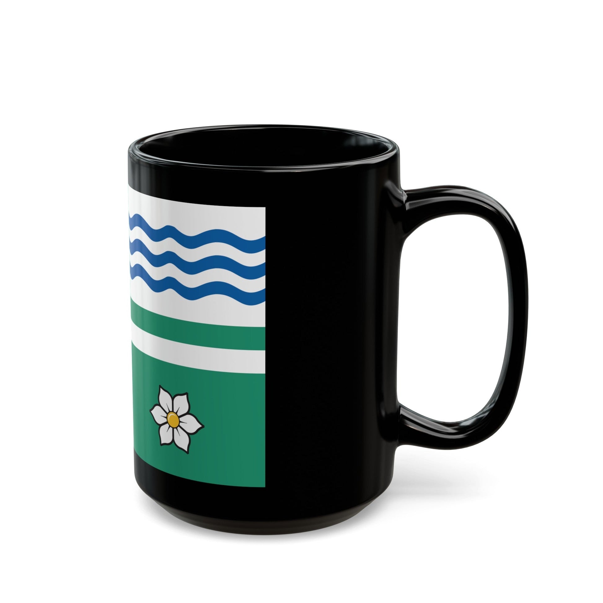 Flag of Langley British Columbia Canada - Black Coffee Mug-The Sticker Space