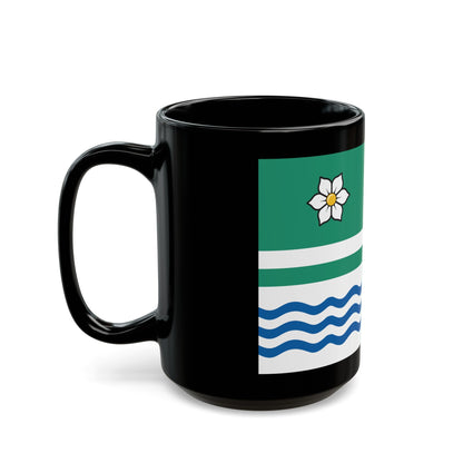 Flag of Langley British Columbia Canada - Black Coffee Mug-The Sticker Space