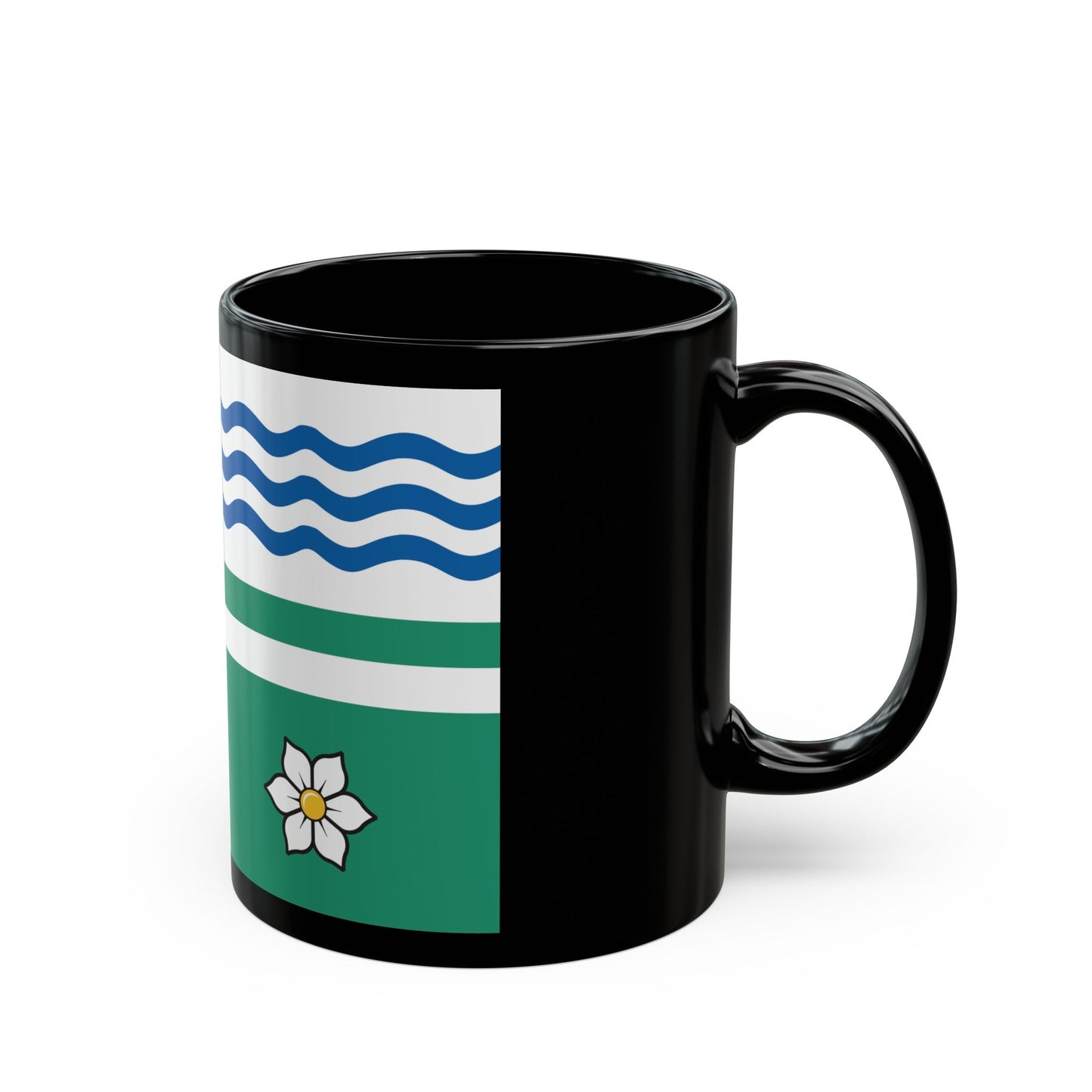 Flag of Langley British Columbia Canada - Black Coffee Mug-The Sticker Space