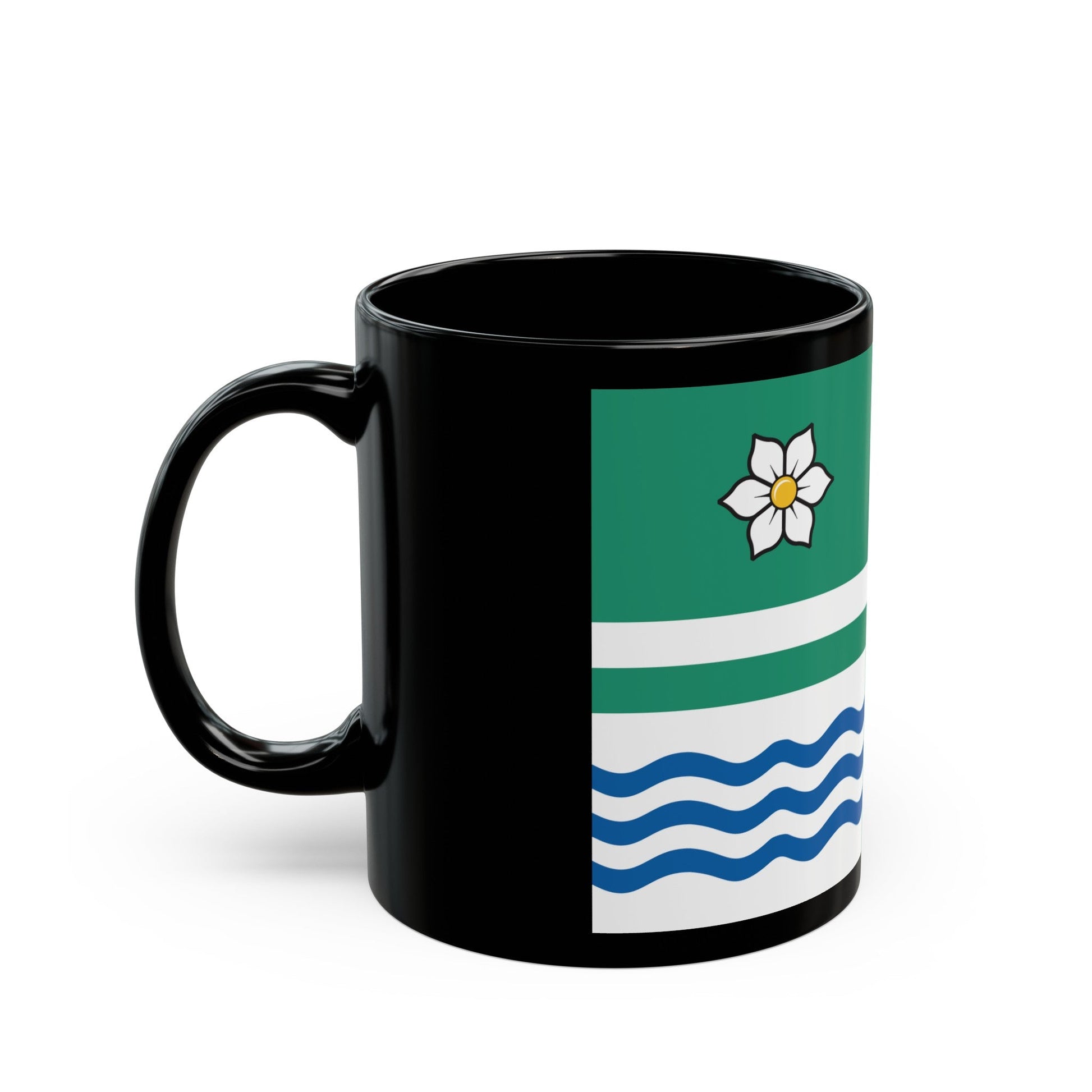 Flag of Langley British Columbia Canada - Black Coffee Mug-The Sticker Space