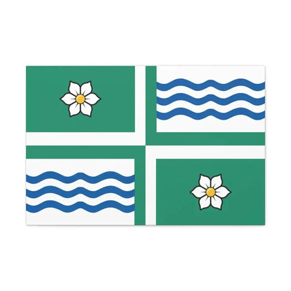 Flag of Langley British Columbia Canada - Canvas Wall Art 30" x 20" 1.25" - The Sticker Space