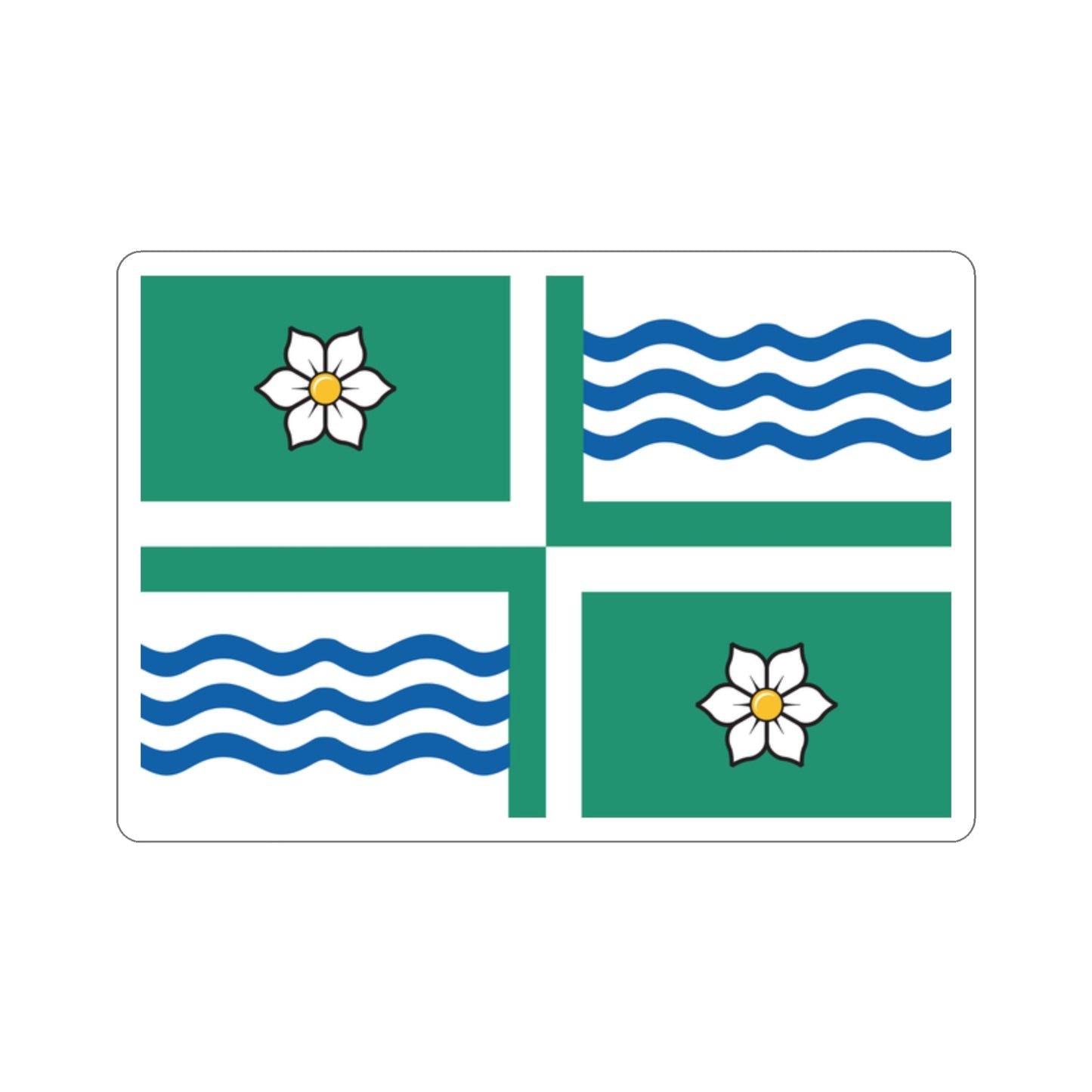 Flag of Langley British Columbia Canada STICKER Vinyl Die-Cut Decal-2 Inch-The Sticker Space