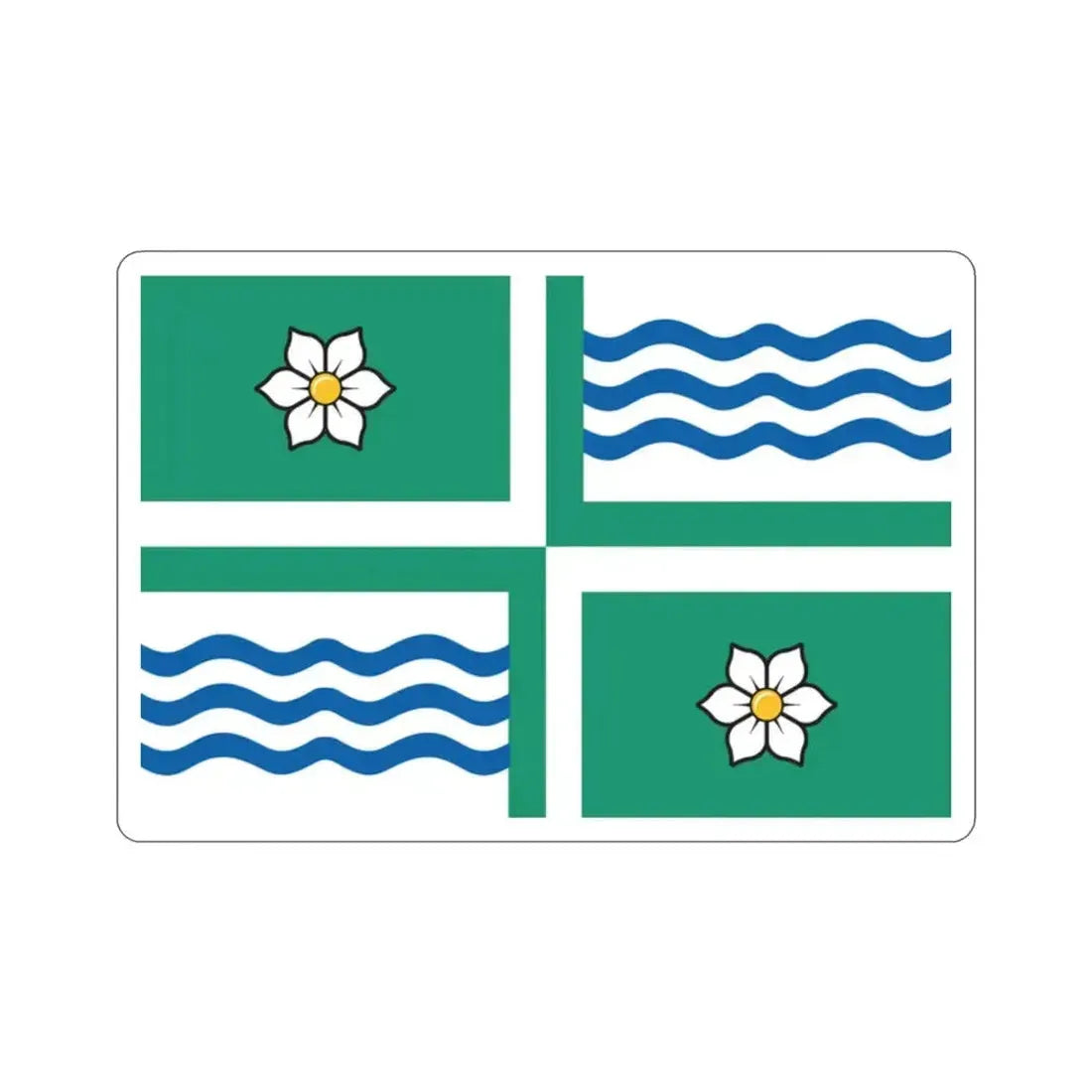 Flag of Langley British Columbia Canada STICKER Vinyl Die-Cut Decal 2 Inch - The Sticker Space