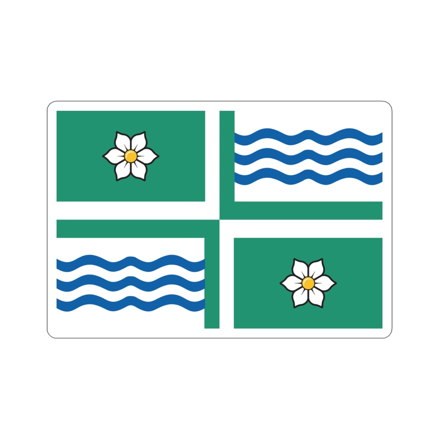 Flag of Langley British Columbia Canada STICKER Vinyl Die-Cut Decal-3 Inch-The Sticker Space