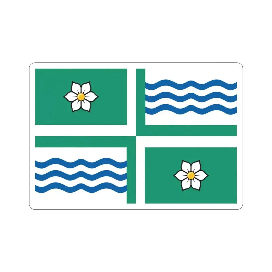 Flag of Langley British Columbia Canada STICKER Vinyl Die-Cut Decal 3 Inch - The Sticker Space