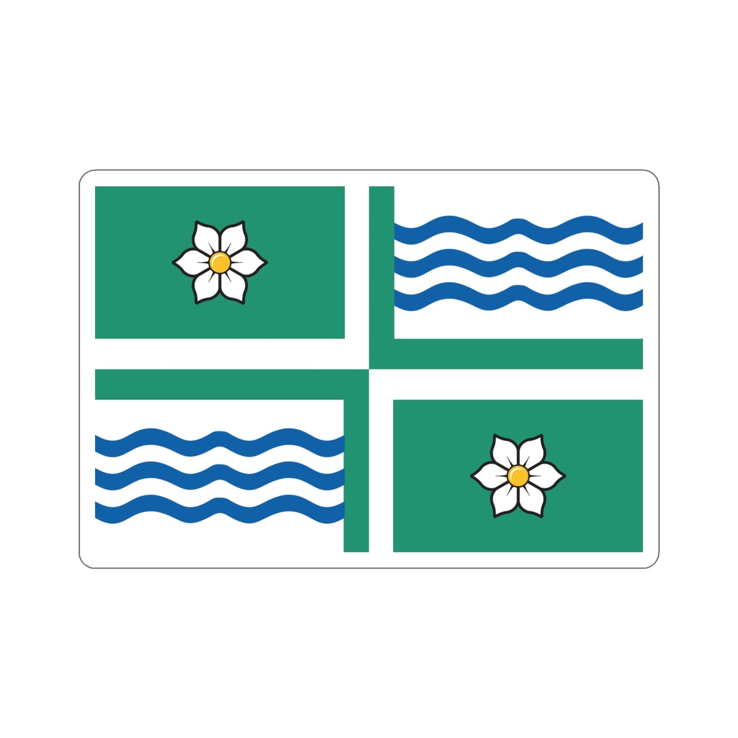 Flag of Langley British Columbia Canada STICKER Vinyl Die-Cut Decal-4 Inch-The Sticker Space