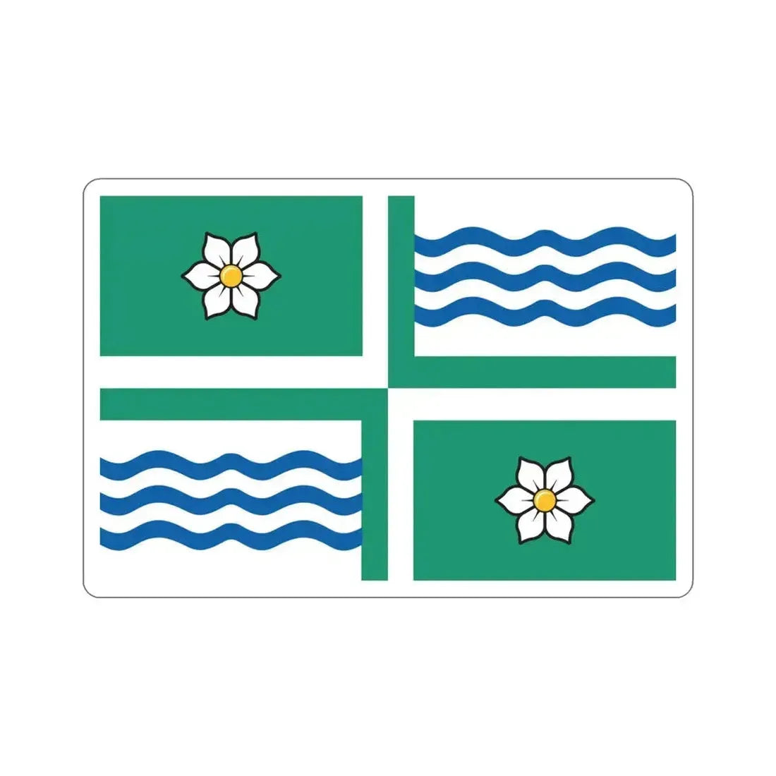 Flag of Langley British Columbia Canada STICKER Vinyl Die-Cut Decal 4 Inch - The Sticker Space