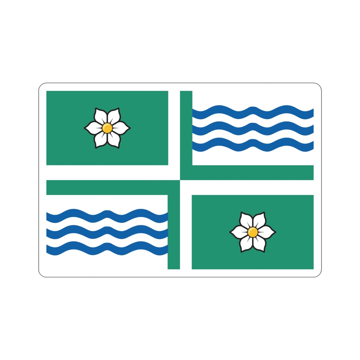 Flag of Langley British Columbia Canada STICKER Vinyl Die-Cut Decal-5 Inch-The Sticker Space