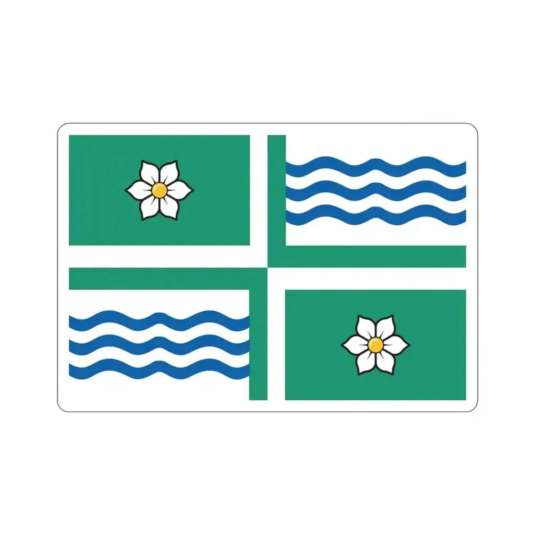 Flag of Langley British Columbia Canada STICKER Vinyl Die-Cut Decal 5 Inch - The Sticker Space