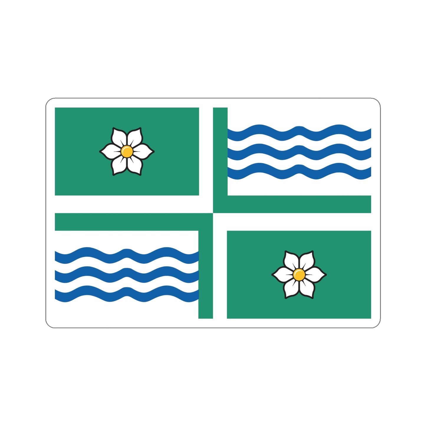 Flag of Langley British Columbia Canada STICKER Vinyl Die-Cut Decal-6 Inch-The Sticker Space