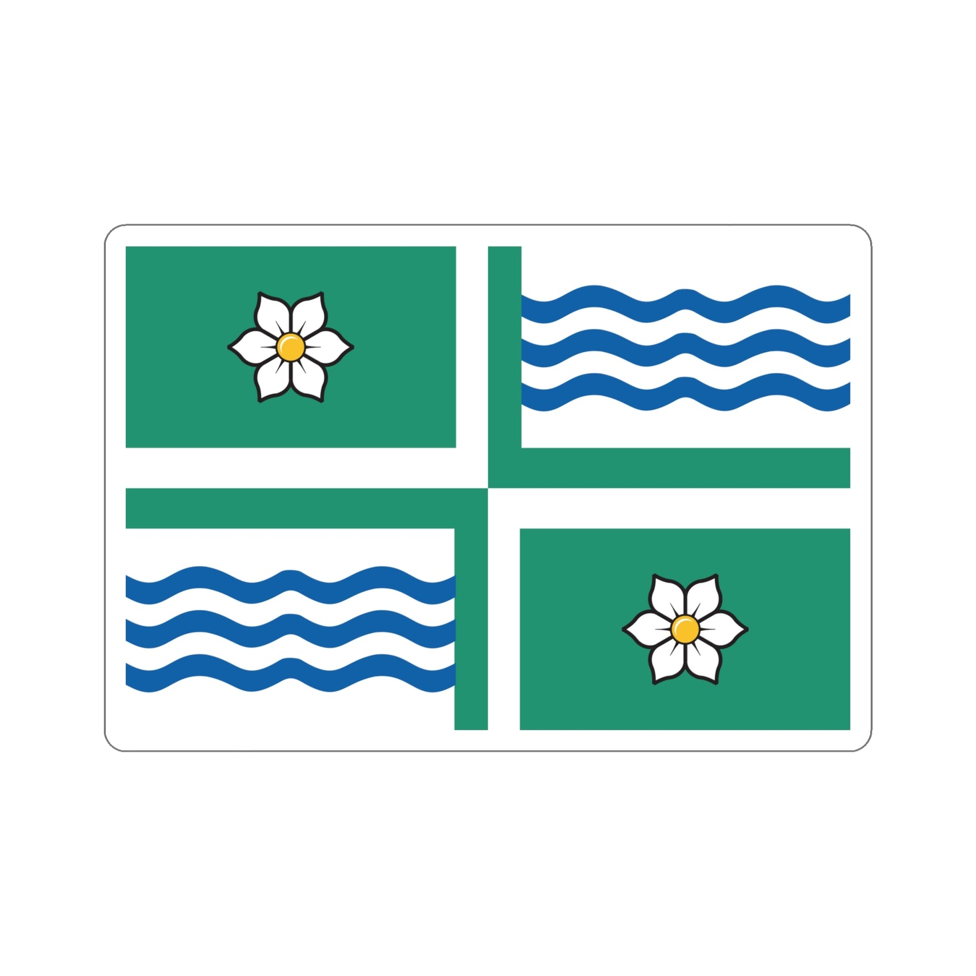 Flag of Langley British Columbia Canada STICKER Vinyl Die-Cut Decal-6 Inch-The Sticker Space