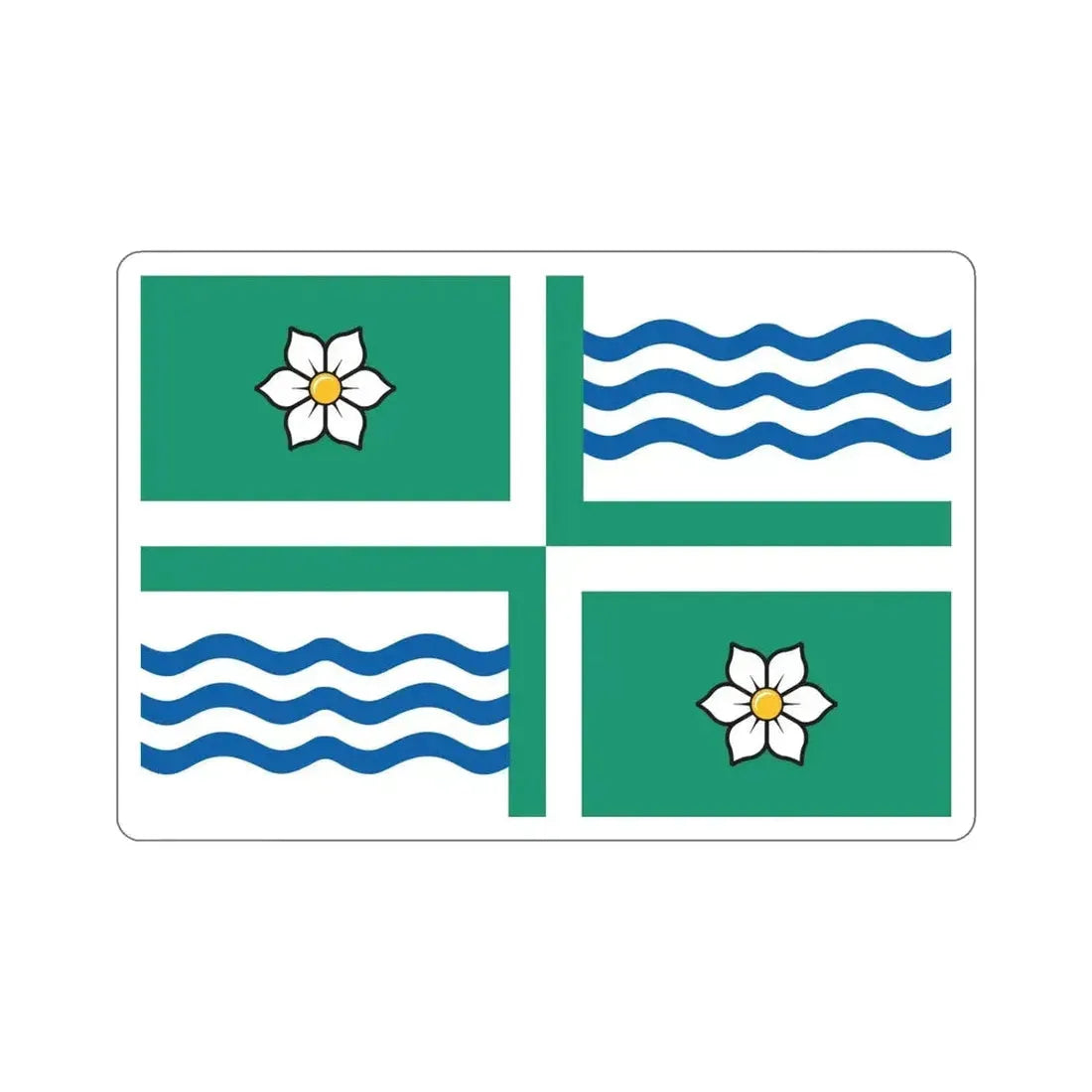 Flag of Langley British Columbia Canada STICKER Vinyl Die-Cut Decal - The Sticker Space