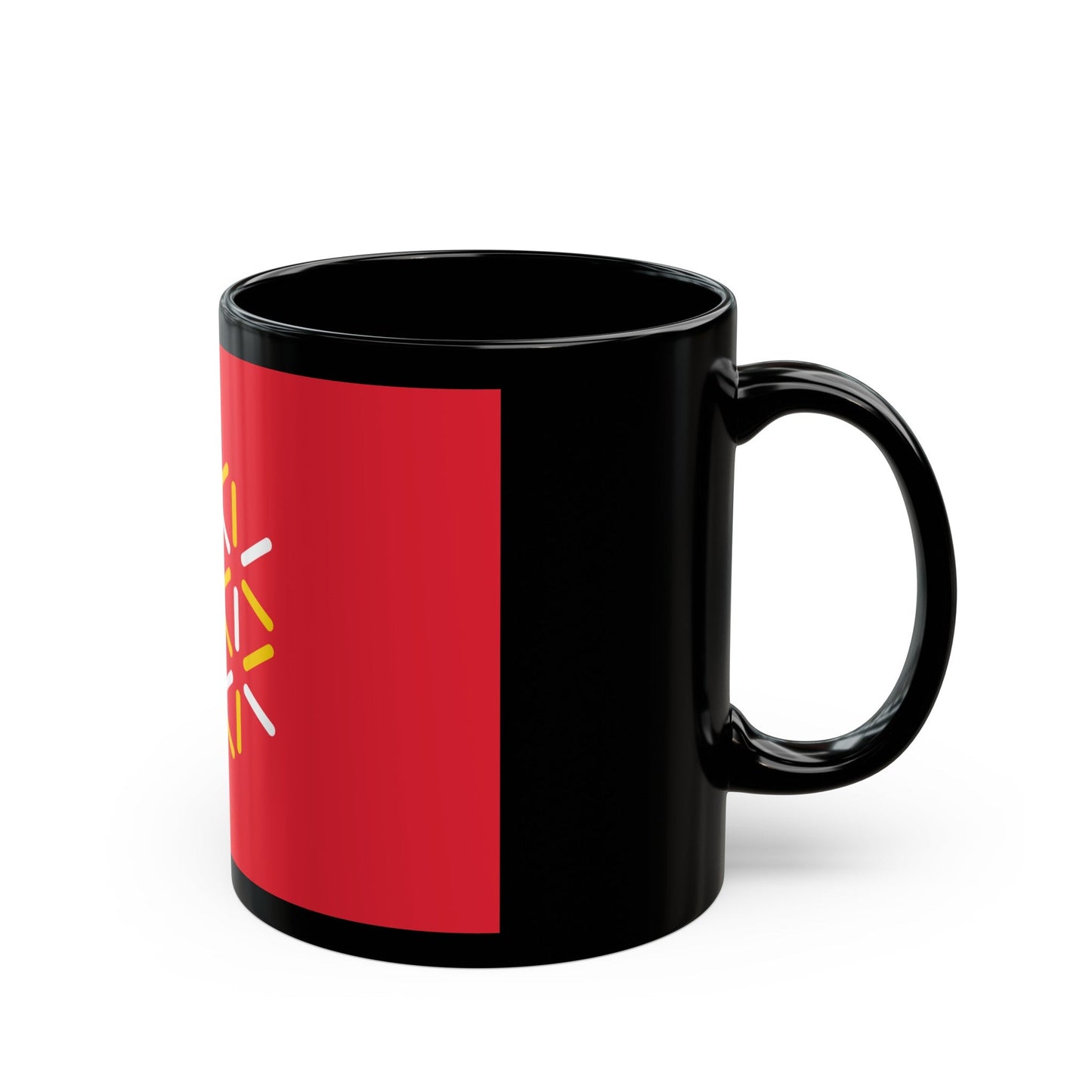 Flag of Languedoc Roussillon France 2 - Black Coffee Mug-The Sticker Space