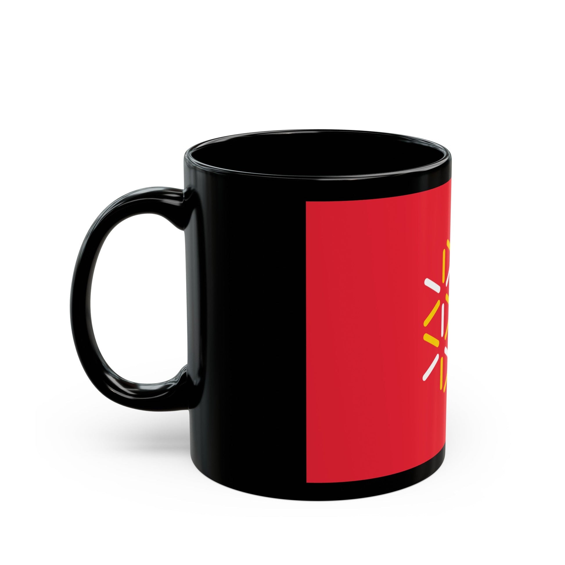 Flag of Languedoc Roussillon France 2 - Black Coffee Mug-The Sticker Space