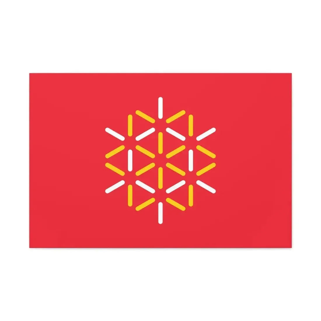 Flag of Languedoc Roussillon France 2 - Canvas Wall Art 36" x 24" 1.25" - The Sticker Space