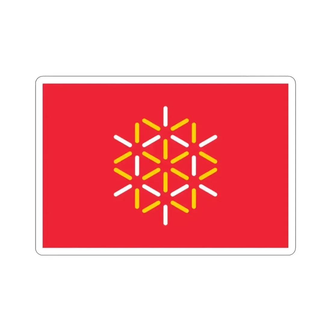 Flag of Languedoc Roussillon France 2 STICKER Vinyl Die-Cut Decal 2 Inch - The Sticker Space