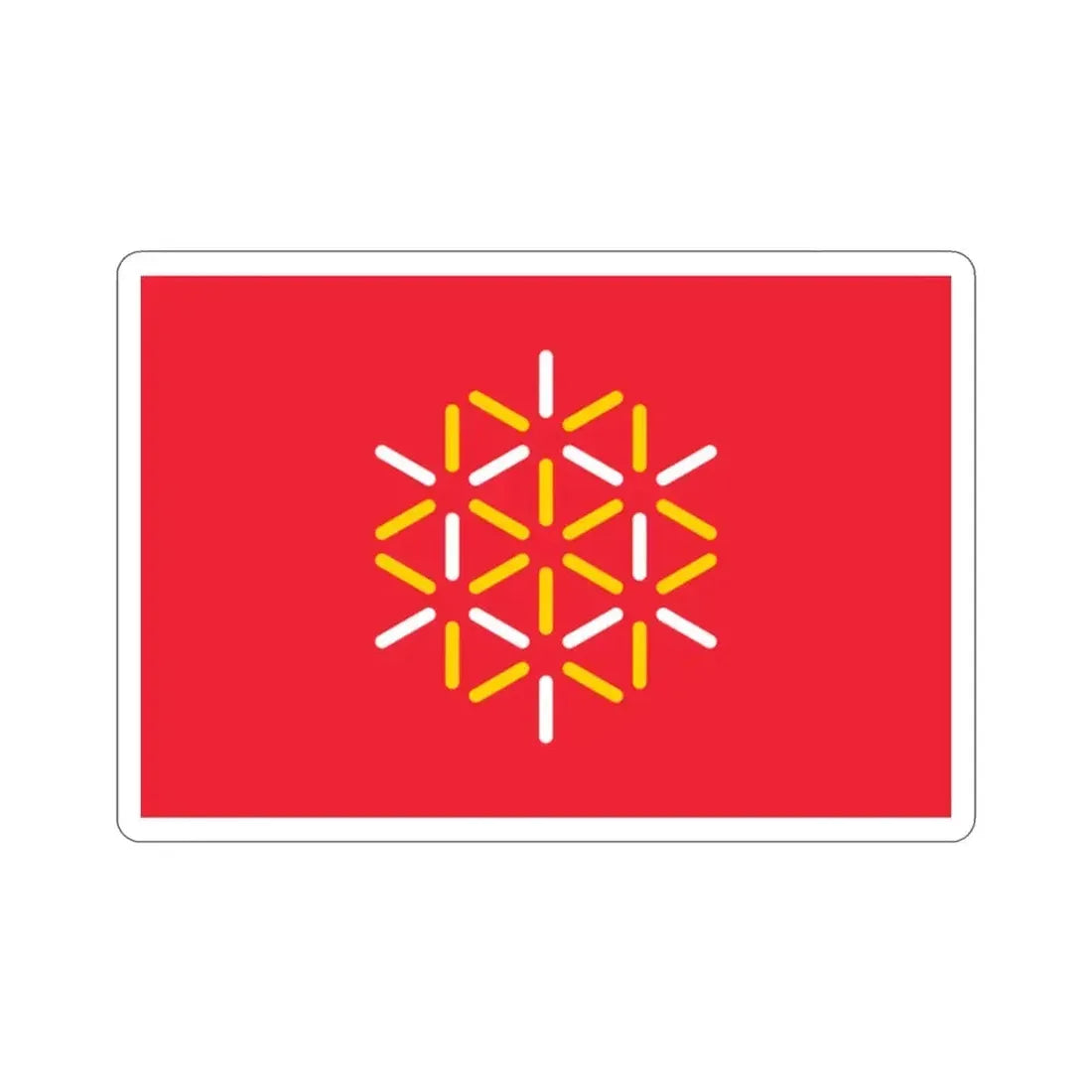 Flag of Languedoc Roussillon France 2 STICKER Vinyl Die-Cut Decal 2 Inch - The Sticker Space