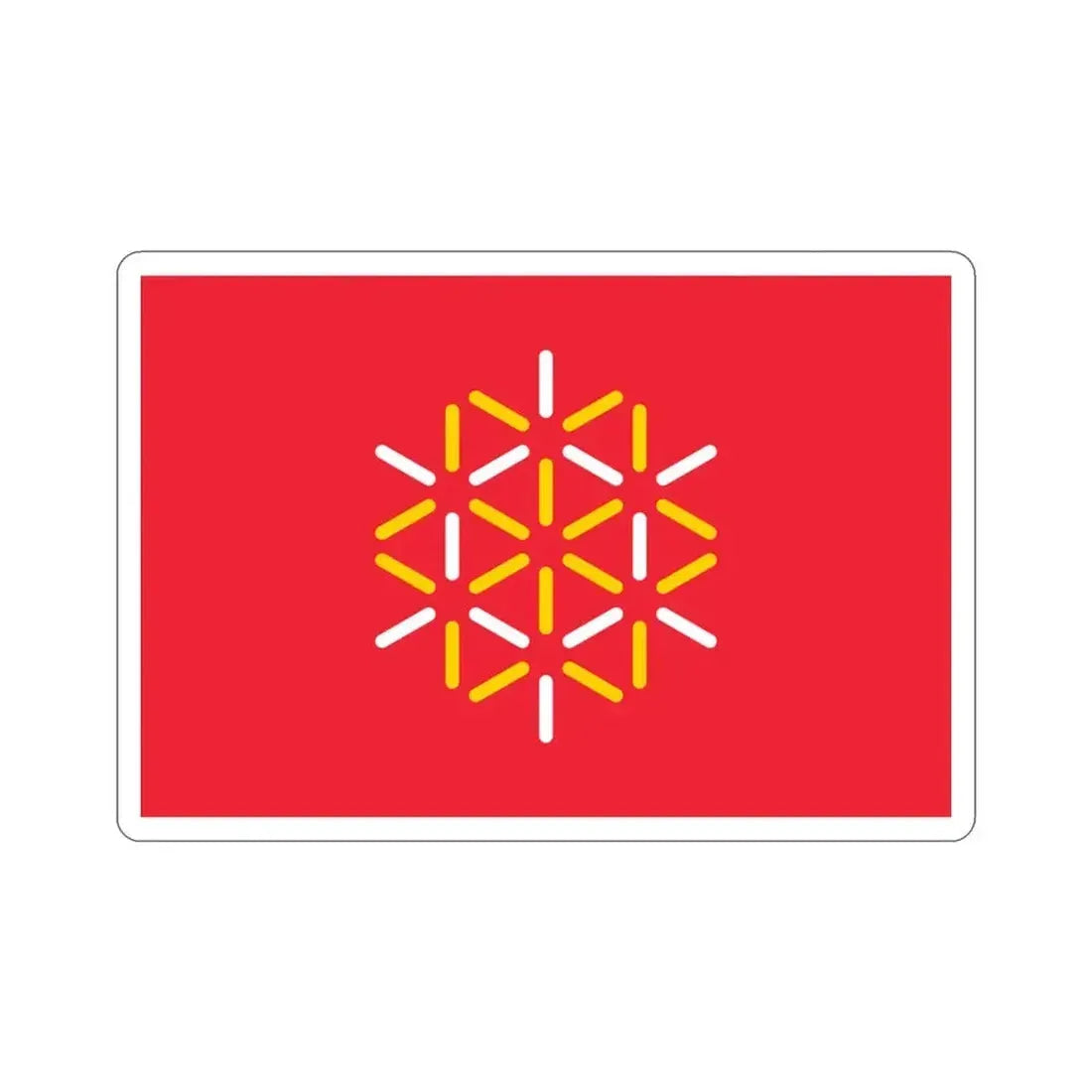 Flag of Languedoc Roussillon France 2 STICKER Vinyl Die-Cut Decal 3 Inch - The Sticker Space