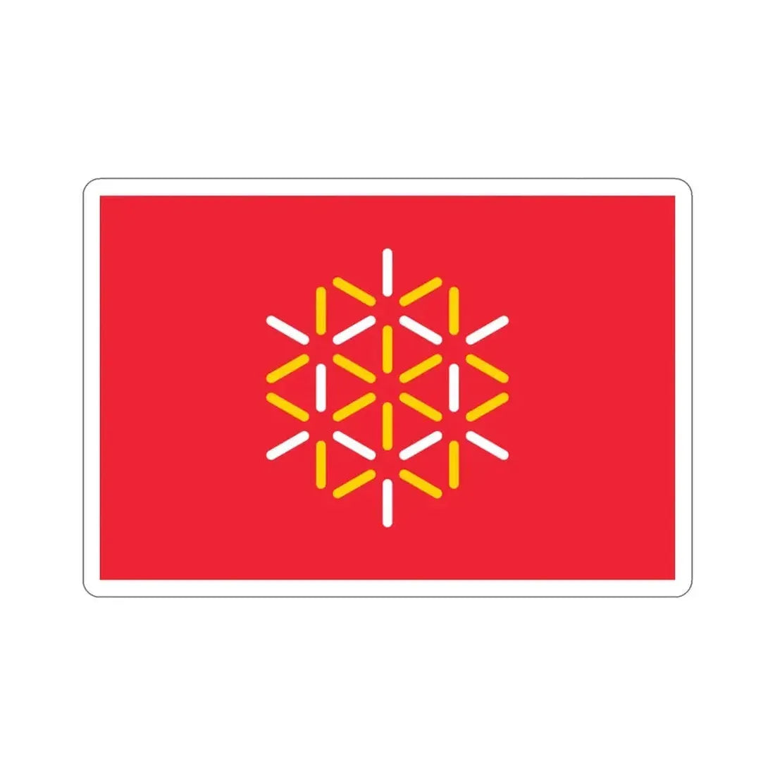Flag of Languedoc Roussillon France 2 STICKER Vinyl Die-Cut Decal 3 Inch - The Sticker Space