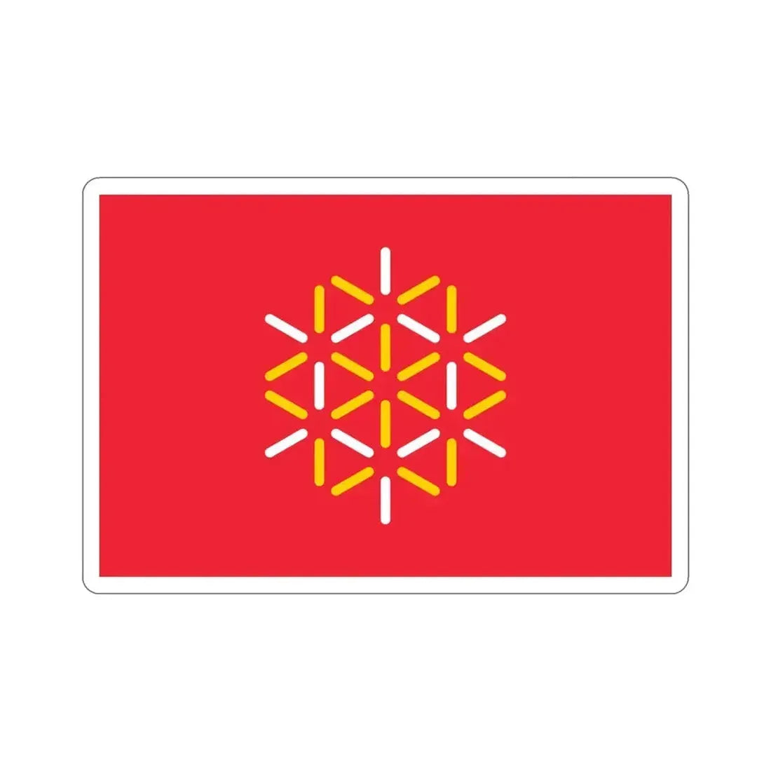 Flag of Languedoc Roussillon France 2 STICKER Vinyl Die-Cut Decal 4 Inch - The Sticker Space