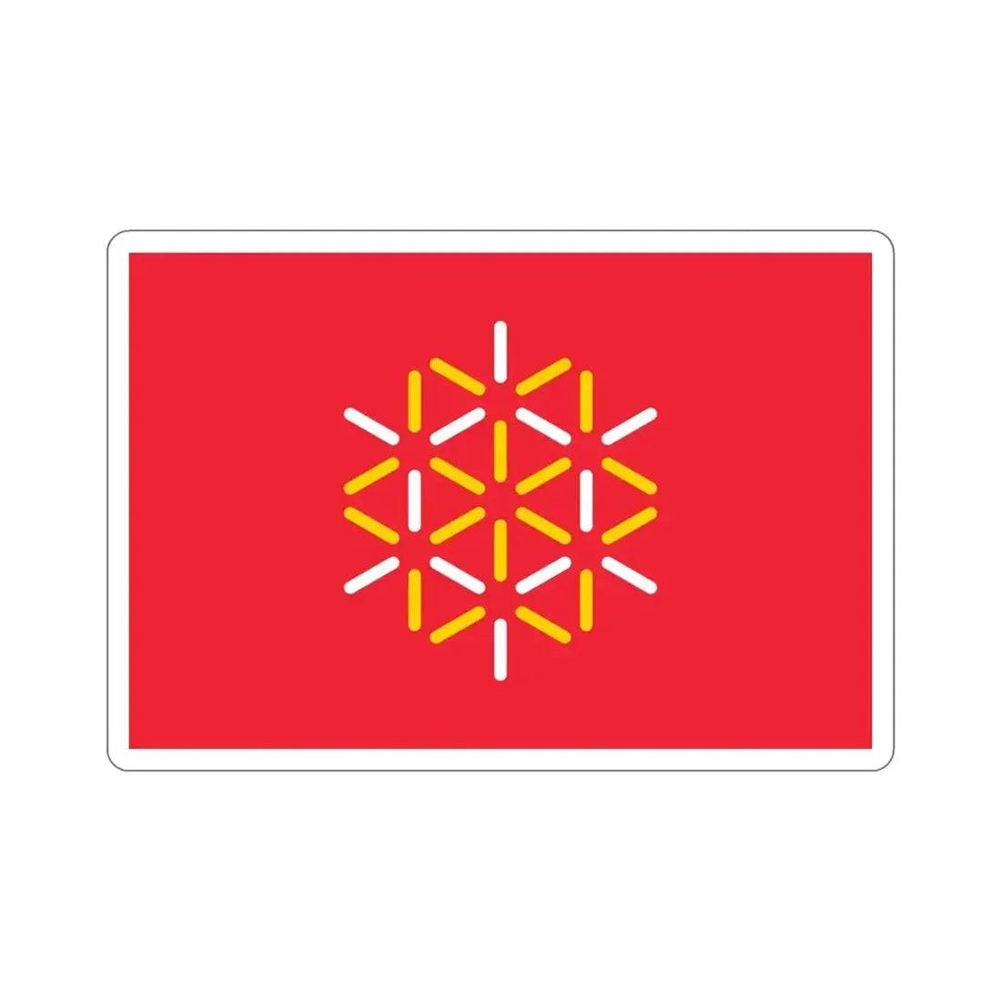 Flag of Languedoc Roussillon France 2 STICKER Vinyl Die-Cut Decal 4 Inch - The Sticker Space