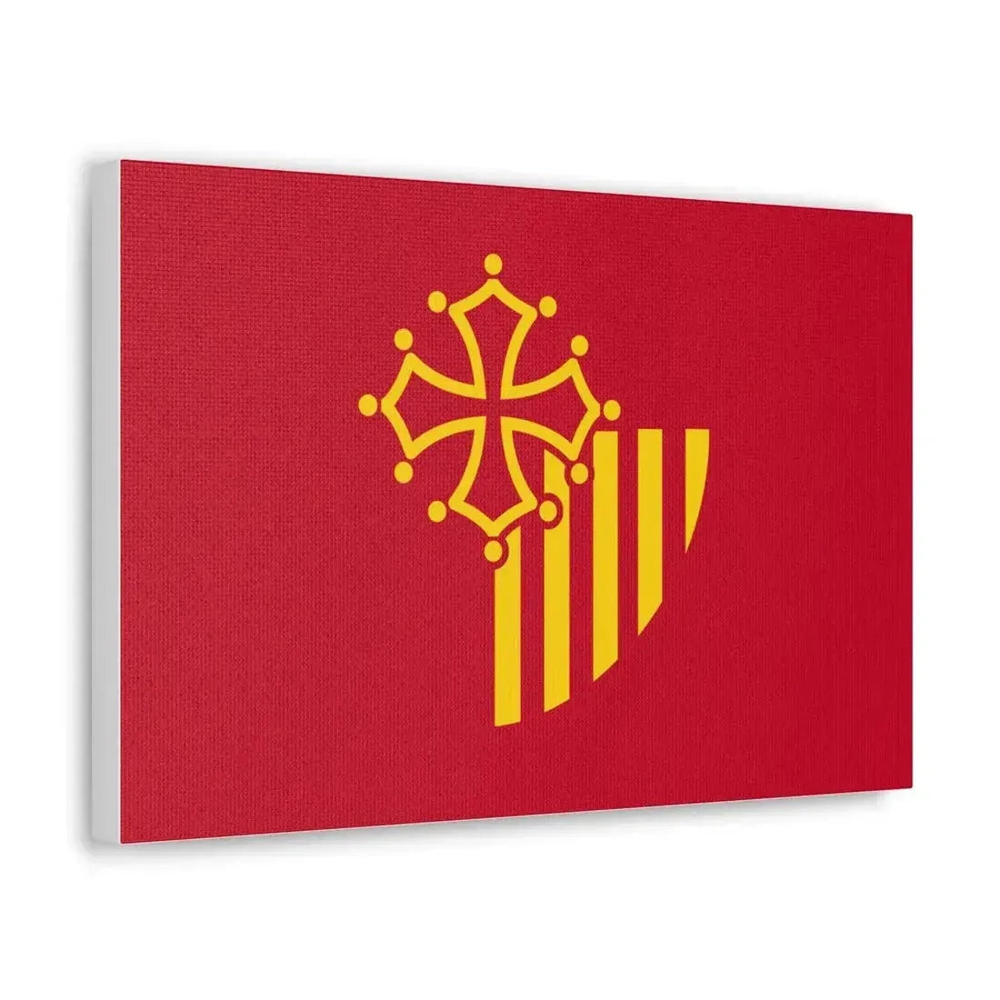 Flag of Languedoc Roussillon France - Canvas Wall Art - The Sticker Space