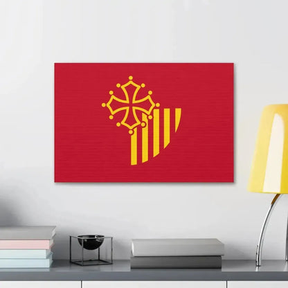 Flag of Languedoc Roussillon France - Canvas Wall Art - The Sticker Space