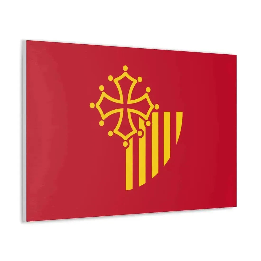 Flag of Languedoc Roussillon France - Canvas Wall Art - The Sticker Space