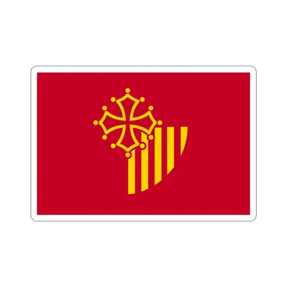 Flag of Languedoc Roussillon France STICKER Vinyl Die-Cut Decal 2 Inch - The Sticker Space