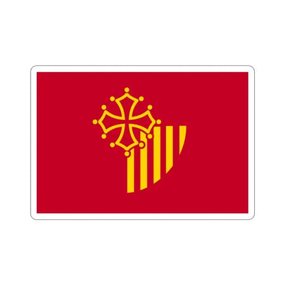Flag of Languedoc Roussillon France STICKER Vinyl Die-Cut Decal 2 Inch - The Sticker Space