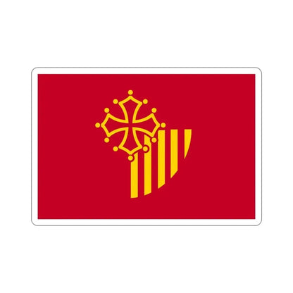 Flag of Languedoc Roussillon France STICKER Vinyl Die-Cut Decal 4 Inch - The Sticker Space