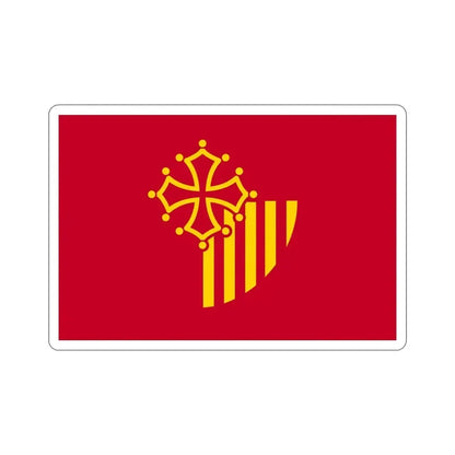 Flag of Languedoc Roussillon France STICKER Vinyl Die-Cut Decal - The Sticker Space