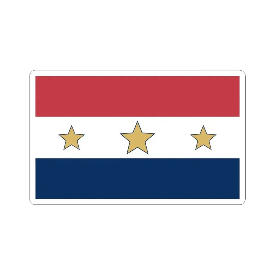 Flag of Lansing Illinois (United States) STICKER Vinyl Kiss-Cut Decal 3 Inch White - The Sticker Space