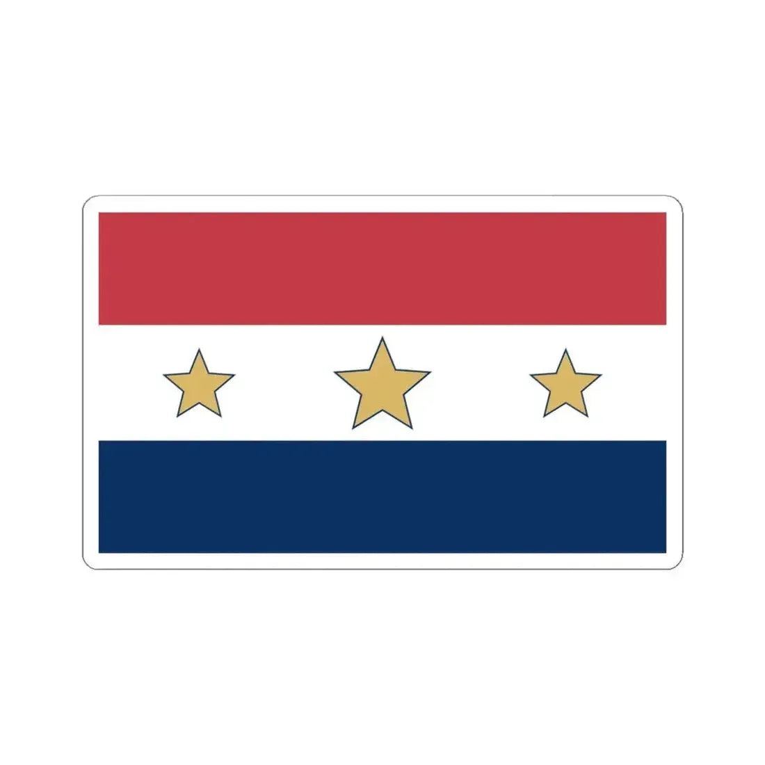 Flag of Lansing Illinois (United States) STICKER Vinyl Kiss-Cut Decal 4 Inch White - The Sticker Space