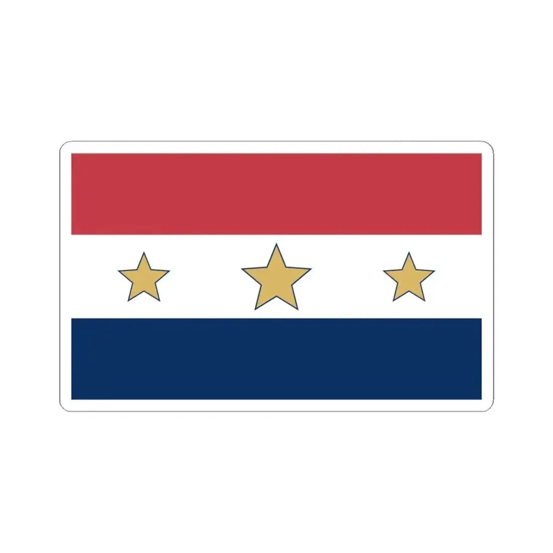 Flag of Lansing Illinois (United States) STICKER Vinyl Kiss-Cut Decal 6 Inch White - The Sticker Space