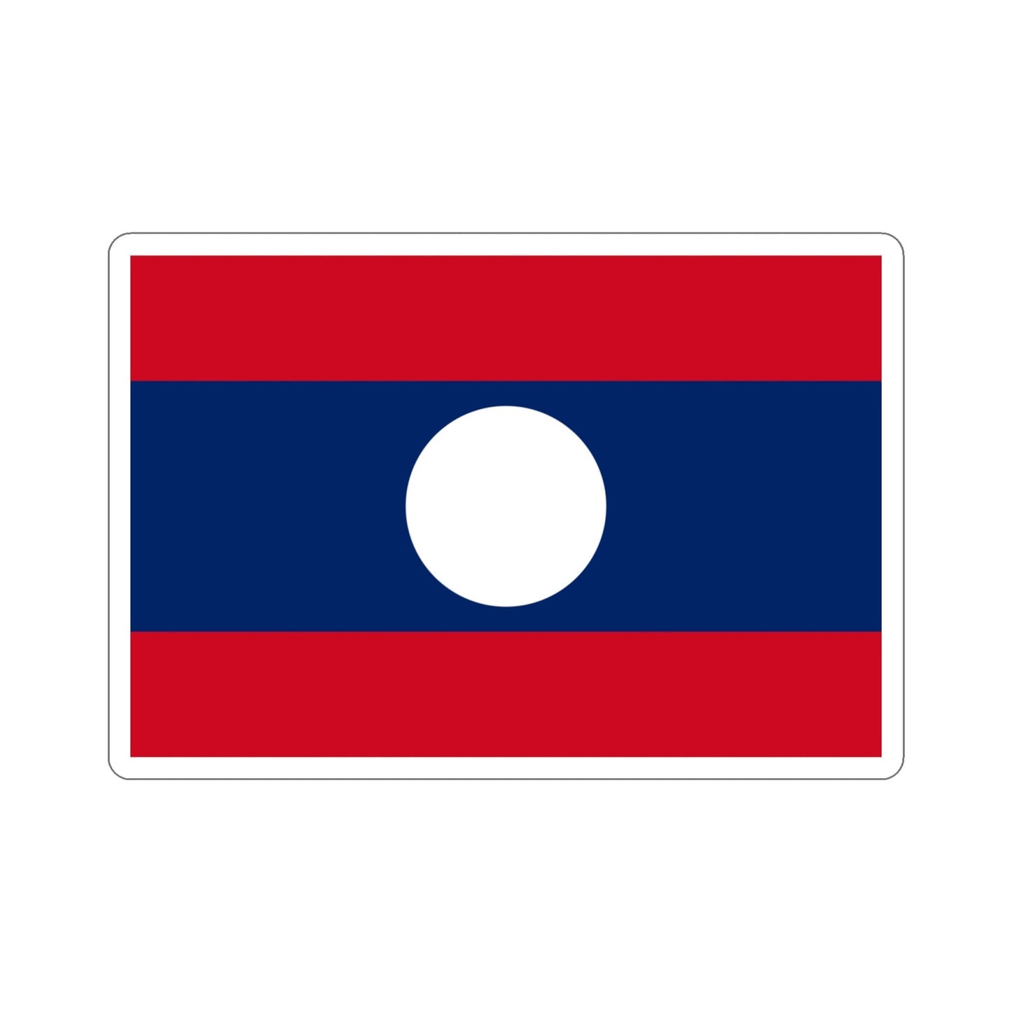 Flag of Laos STICKER Vinyl Die-Cut Decal-4 Inch-The Sticker Space