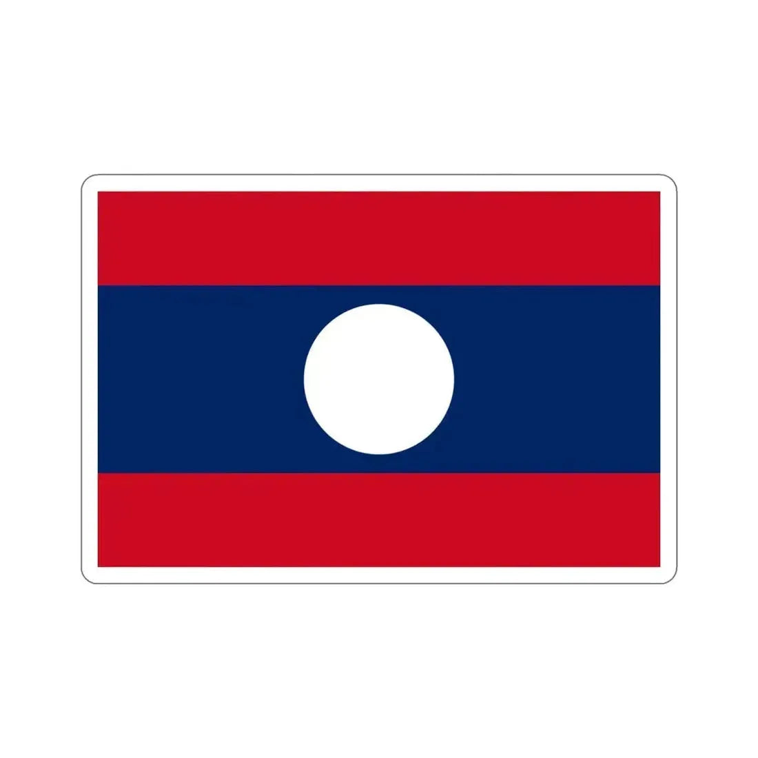 Flag of Laos STICKER Vinyl Die-Cut Decal - The Sticker Space