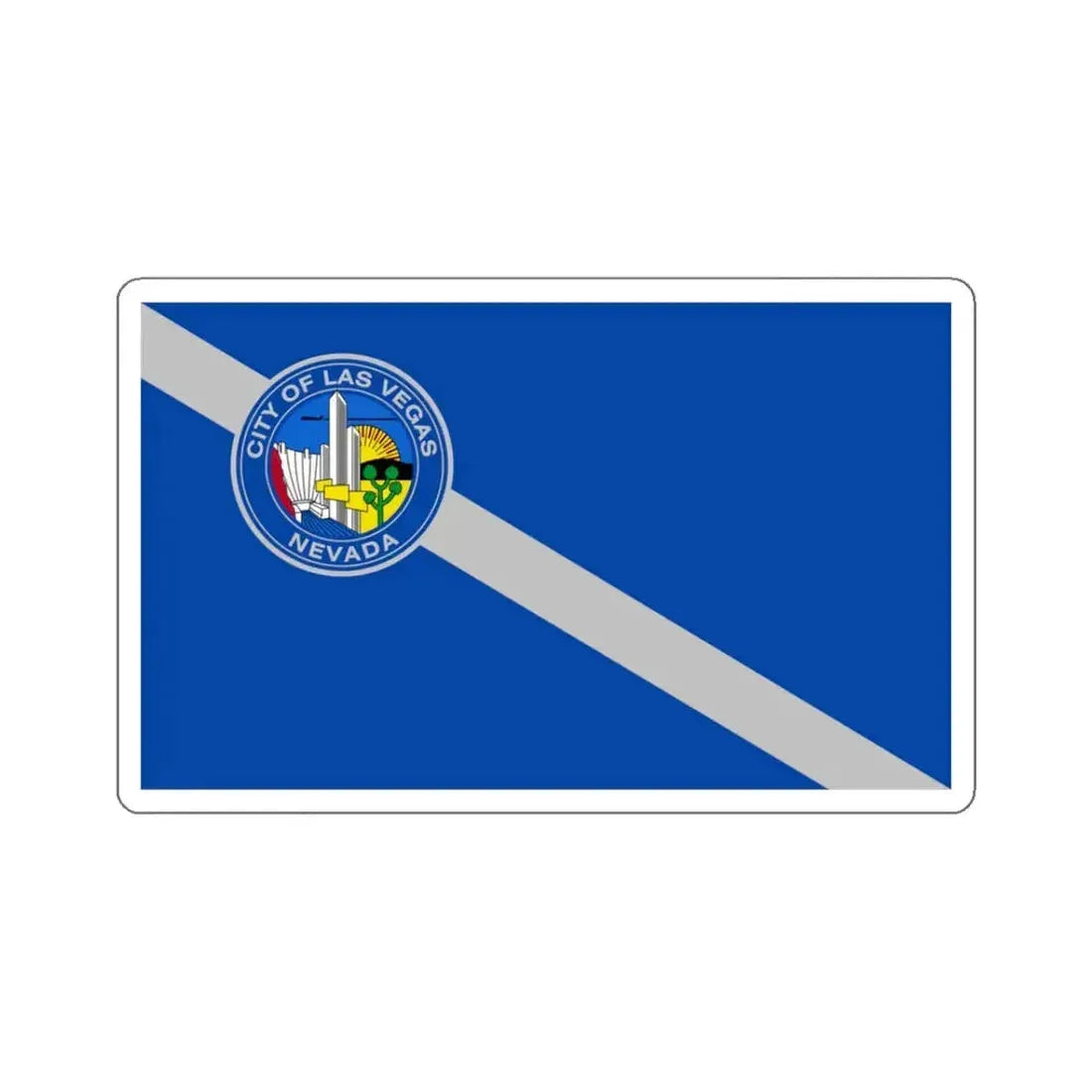 Flag of Las Vegas, Nevada - STICKER Vinyl Kiss-Cut Decal 3 Inch White - The Sticker Space