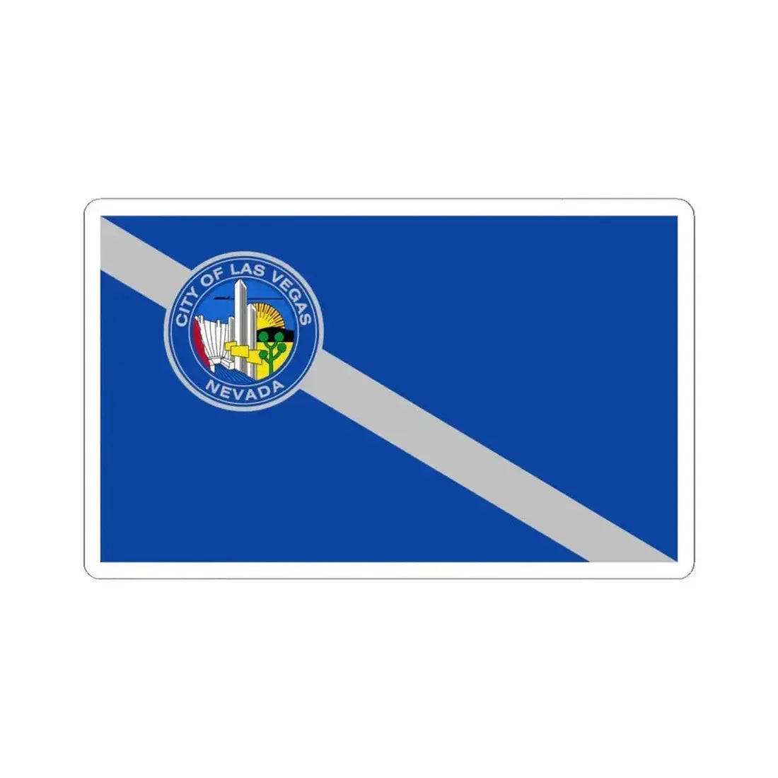 Flag of Las Vegas Nevada (United States) STICKER Vinyl Kiss-Cut Decal 6 Inch White - The Sticker Space