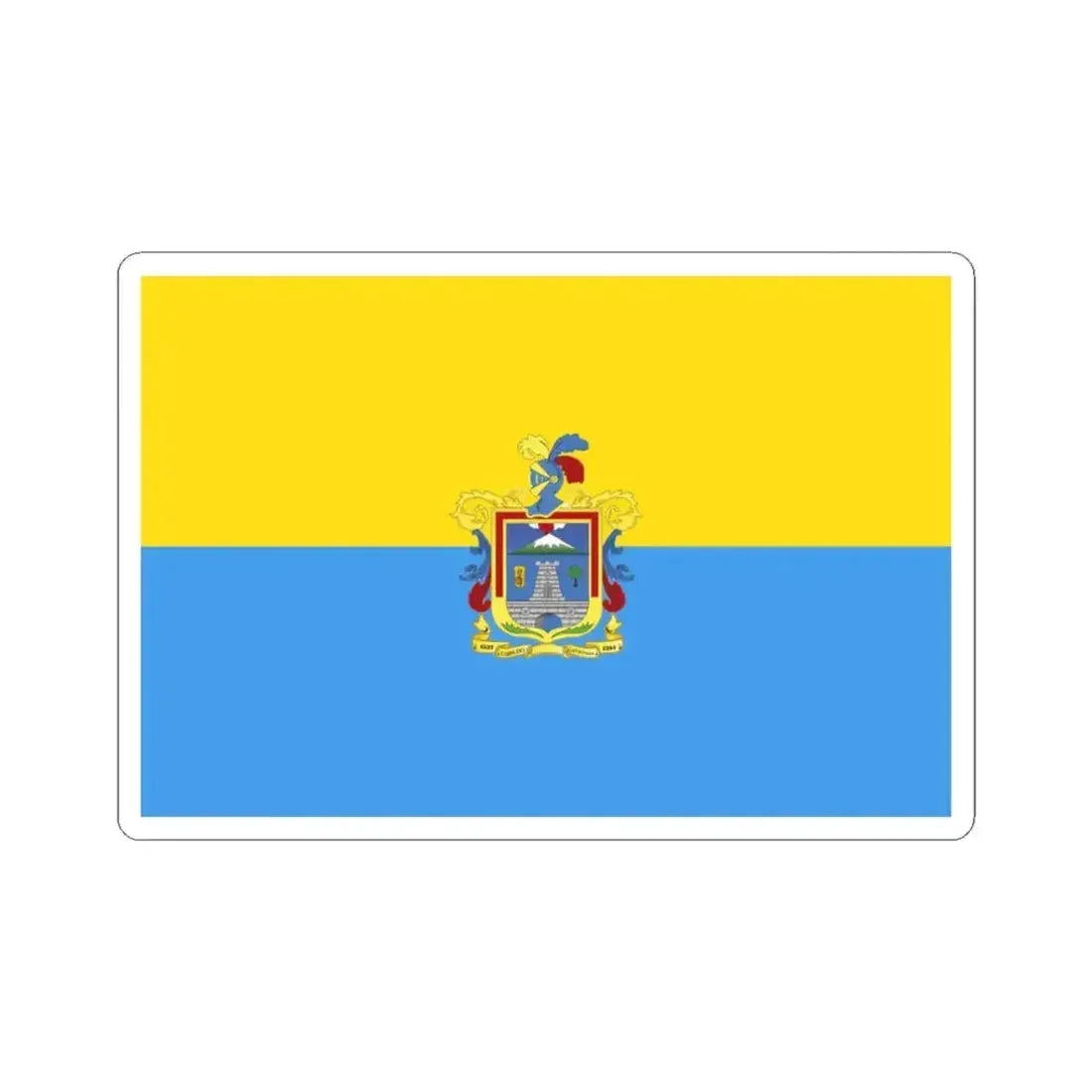 Flag of Latacunga (Ecuador) STICKER Vinyl Kiss-Cut Decal 3 Inch White - The Sticker Space
