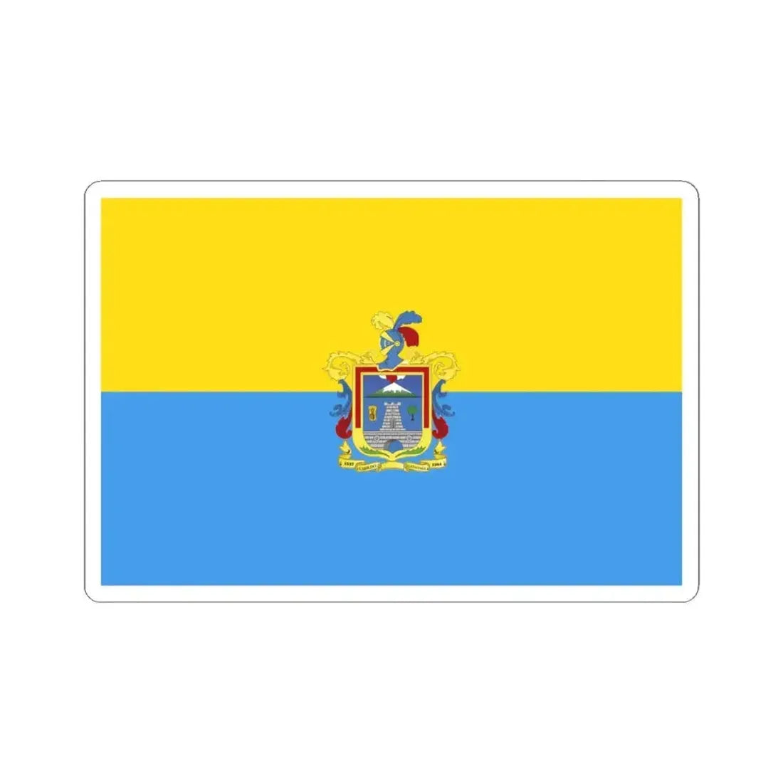 Flag of Latacunga (Ecuador) STICKER Vinyl Kiss-Cut Decal 4 Inch White - The Sticker Space