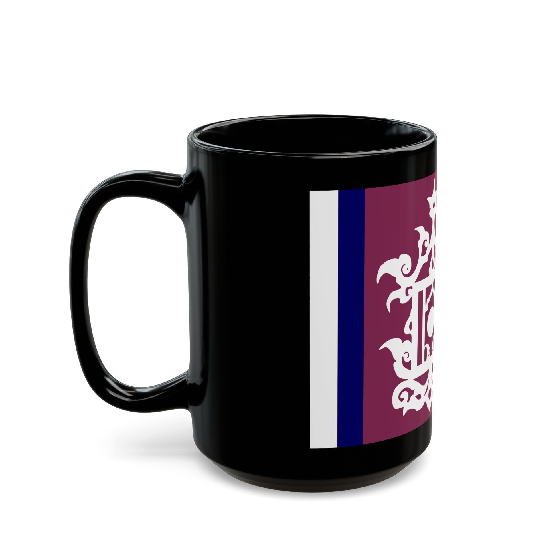 Flag of Late 19th Century Flag of Sulu Malaysia - Black Coffee Mug-The Sticker Space